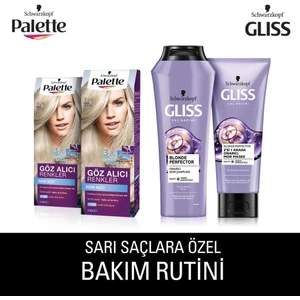 10-1 Küllü Açık Sarı X 2 Adet+ Blonde Perfector Mor Şampuan 250 Ml + Blonde Perfector Mor Maske 200 Ml