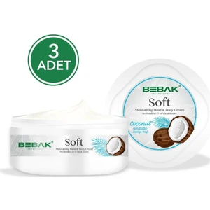 Soft 300ML Hindistan Cevizi Yağlı Nemlendirici El & Vücut Kremi x 3 Adet