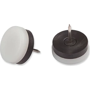 Masa Sandalye Altı Çivili Plastik Kayak Beyaz 25MM 8 Adet