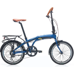 Flexi Comfort 20 Jant Katlanır Bisiklet 320H 8V Mat Navy Mavi Parlak Siyah Bakır Mavi