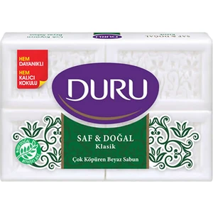 Saf ve Doğal Klasik Beyaz Sabun Kokulu Banyo Sabunu 4X150 gr