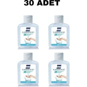 30 Adet 100 ml  Konix Alkol Bazlı Jel El Cilt Dezenfektanı