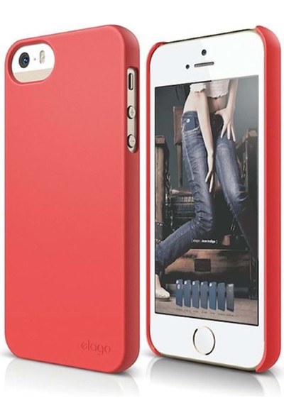 Elago S5 Slim Fit 2 iPhone 5 5s Se Kırmızı Kılıf