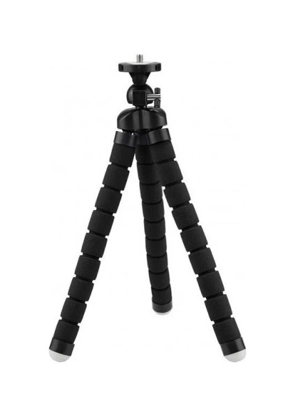 Sünger 3 Ayaklı Akrobatik Ahtapot Tripod 26 cm Siyah