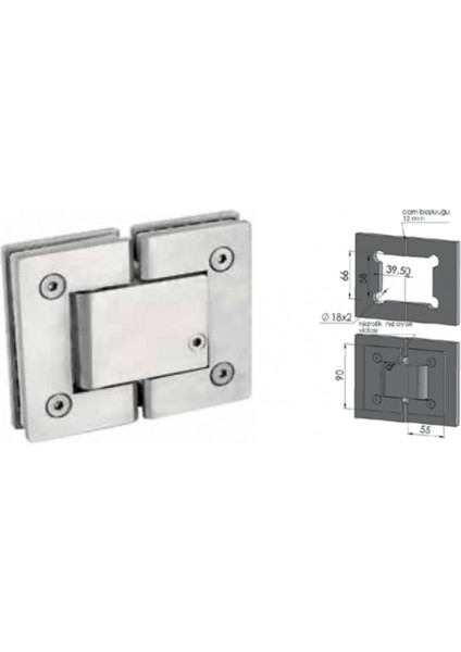Cam Duvar Hidrolik Menteşe Kh 2090 H