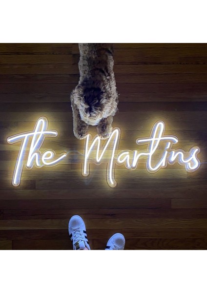 The Martins Neon LED Duvar Yazısı Dekoratif Duvar Aydinlatmasi Gece Lambası