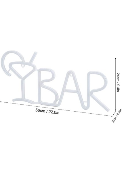 Bar Neon LED Duvar Yazısı Dekoratif Duvar Aydinlatmasi Gece Lambası