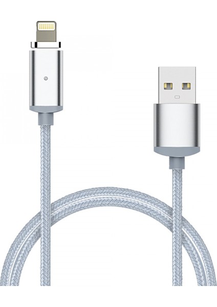 Manyetik Ip Örgü Lightning (8 Pin) 80 cm Lightning Data Kablo