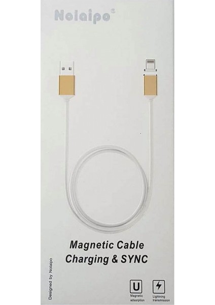 Manyetik Ip Örgü Lightning (8 Pin) 80 cm Lightning Data Kablo
