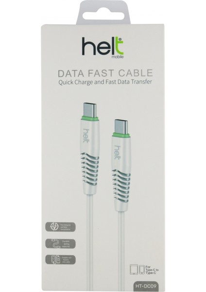 HT-DC09 Plastik Type-C 100 cm Type- C To Type -C Data Kablo