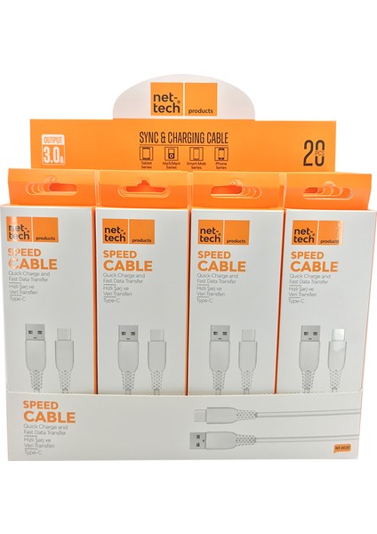 NT-DC07 Plastik Type-C 100 cm USB Data Kablo fiyatları