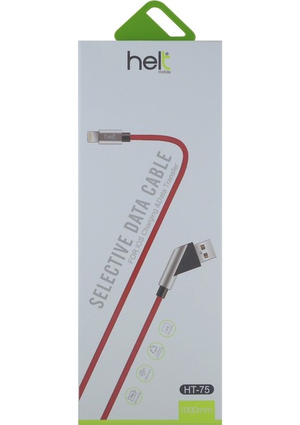 Ht-75 Ip Örgü Lightning (8 Pin) 100 cm Lightning Data Kablo