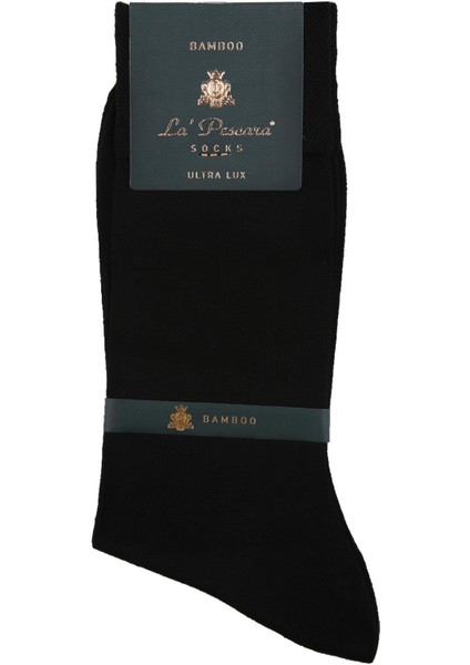 La'pescara Ultra Lüks 6'lı Siyah Füme Bambu Klasik Erkek Çorap Set Crp modelleri