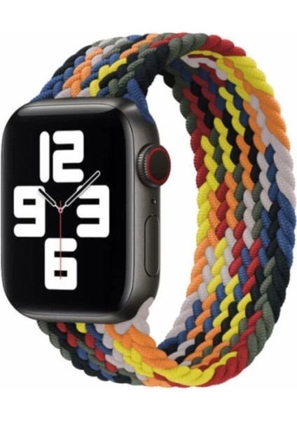 Apple Watch 40MM Uyumlu Kayış Spor Loop Kordon Medium Rainbow Multin