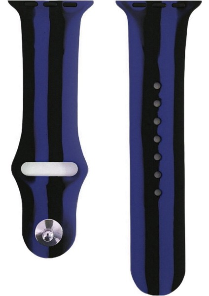 Apple Watch 38MM Uyumlu Kayış Sport Silikon Şeritli Kordon No-12