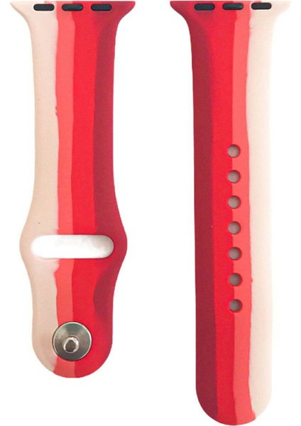 Apple Watch 40MM Uyumlu Kayış Sport Silikon Şeritli Kordon No-7