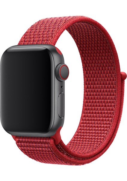 Apple Watch 38MM Uyumlu Kayış Spor Loop Kordon Kırmızı fiyatları