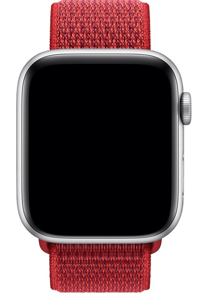 Apple Watch 38MM Uyumlu Kayış Spor Loop Kordon Kırmızı modelleri