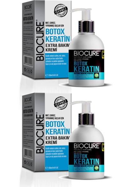 Botoks Keratin Extra Saç Bakım Kremi Hair Botox / Onarıcı, Yapılandırıcı, Dolgunlaştırıcı 2 Adet