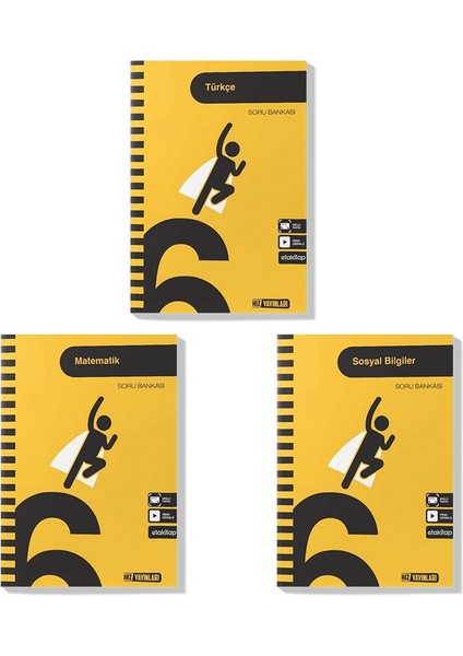 6. Sınıf Türkçe Matematik Sosyal Bilgiler Soru Bankası Seti 2022 3 Kitap