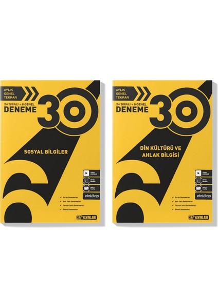 6. Sınıf Sosyal Bilgiler Din Kültürü Deneme Seti 2022 2 Kitap