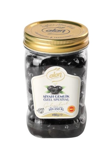 Siyah Gemlik Özel Spesiyal Geleneksek Zeytin 201 - 230 450 gr