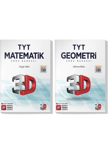 2022 TYT Matematik Geometri Soru Bankası Seti (2 Kitap)