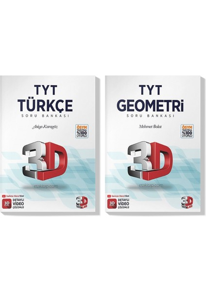 2022 TYT Türkçe Geometri Soru Bankası Seti (2 Kitap)