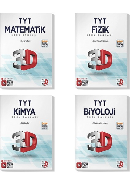 2022 TYT Matematik Fizik Kimya Biyoloji Soru Bankası Seti (4 Kitap)