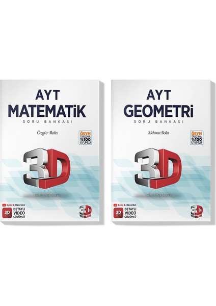 2022 AYT Matematik Geometri Soru Bankası Seti (2 Kitap)