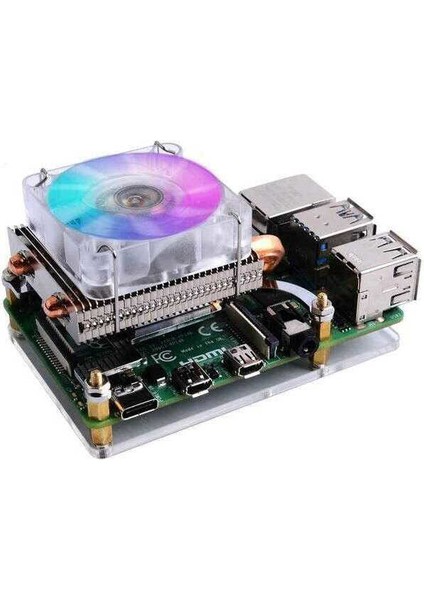 Raspberry Pi 4 Rgb Soğutma Fanı - Düşük Cpu