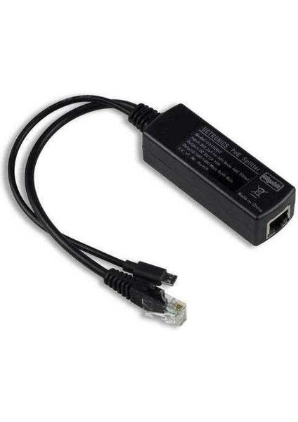 RJ45 Güç Ayırıcı - Poe Splitter Micro USB Dönüştürücü - 12W - 5V 2.4