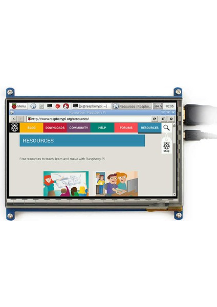 7 Inch HDMI Kapasitif Dokunmatik LCD Ekran - 800X480 (B)
