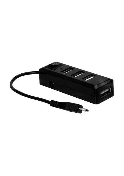 USB Hub - 3lü - Mini USB (A) (Dahili Güç Anahtarı)