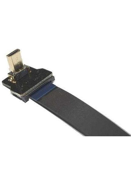 Micro HDMI Plug - Dik - Sağ (L Tipi - Dıy HDMI Kablo ile Birlikte Kullanılabilir)