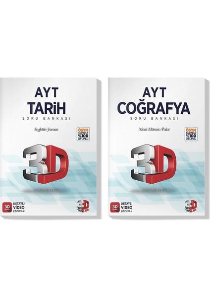 2023 AYT Tarih Coğrafya Soru Bankası Seti HOLOGRAMLI(2 Kitap)