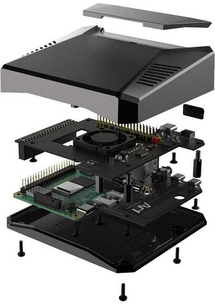 Raspberry Pi 4 Argon One V2 Alüminyum Kutu Soğutucu + Çıkış Düzenleyici