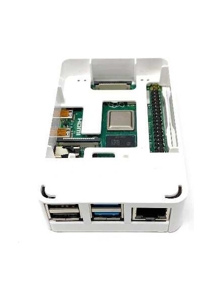 Raspberry Pi 4 Plastik Muhafaza Kutusu - Beyaz (Raspberry Pi Logolu) modelleri