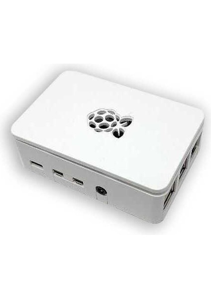 Raspberry Pi 4 Plastik Muhafaza Kutusu - Beyaz (Raspberry Pi Logolu) fırsatları