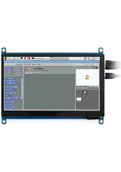 7 Inch HDMI Kapasitif Dokunmatik LCD (Çoklu Sistem) - 1024X600 (H)