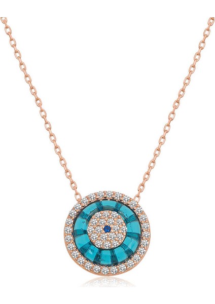 Gümüş Camgöz Nazar Kadın Kolye