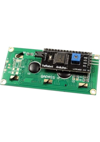 16X2 LCD Ekran - I2C Lehimli Mavi Display