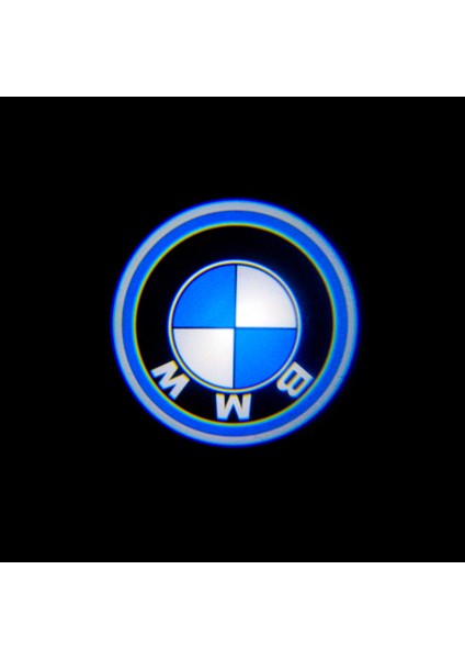 Bmw Kapı Altı Pilli LED Logo Hd Lens Karanlık ve Mesafe Sensörlü LED Işıklı Lamba