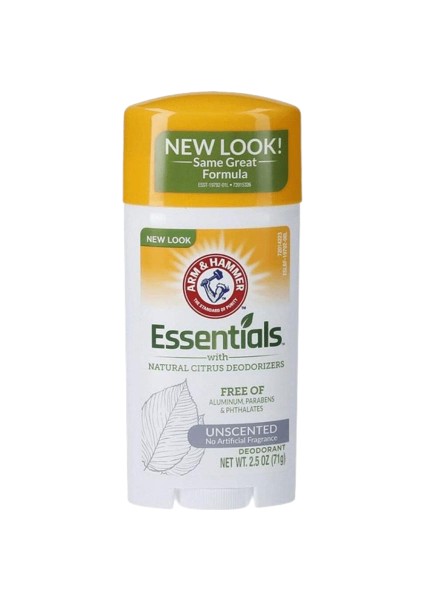 Essentials Natural Deodorant Unscented 2.5 Oz, 71 gr