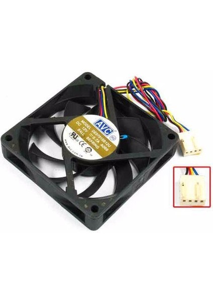 12 Volt Fan 7 cm 15 mm 4 Pin