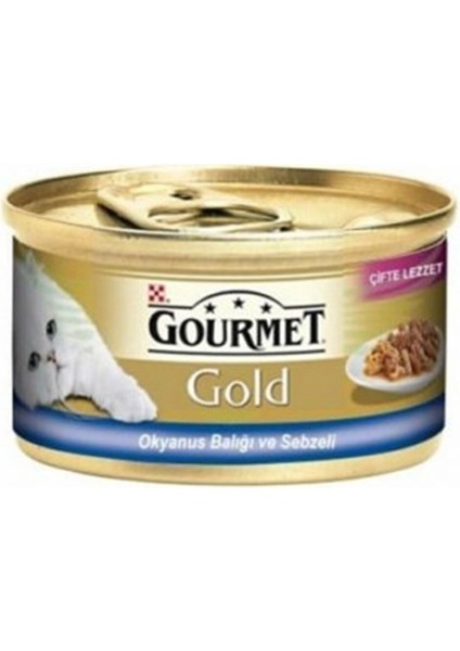 Gold Çifte Lezzet Okyanus Balığı&sebzeli Yaş Kedi Maması 85 gr x 24 Adet