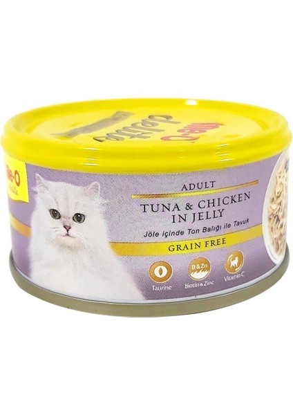 Me-O Delite Ton Balık ve Tavuklu Tahılsız Kedi Konservesi 80 gr