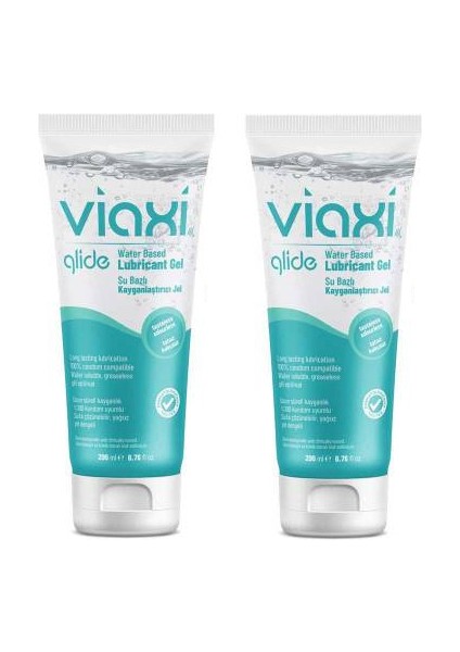 Glide Lubricant Gel Naturel 200 ml - Jel X2 Adet