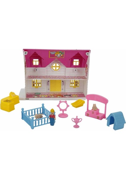 Hommy 2 Katlı Ev Oyun Seti Villa 20814 Pembe Çatı modelleri