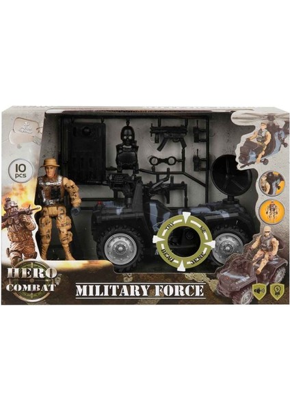 Hero Combat Sesli ve Işıklı Askeri Araç Seti 10 Parça 25185 Tank